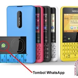 ada tombol khusus whatsapp di nokia asha