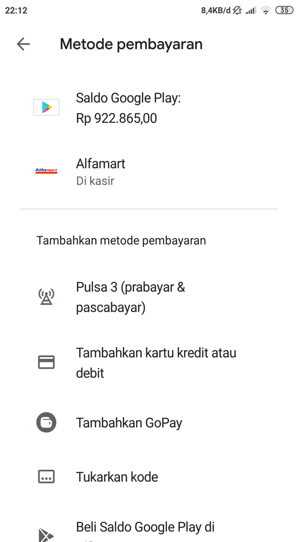 Anak saya membeli voucher google play sebesar  juta apa kah bisa