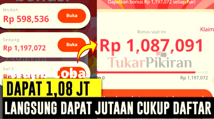 aplikasi penghasil uang jutaan perhari terbaru tercepat tukar