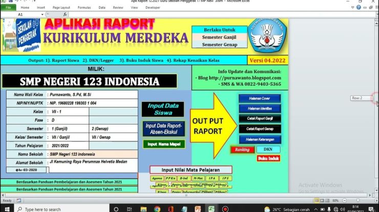 aplikasi raport psp kurikulum merdeka smp sma sekolahmu