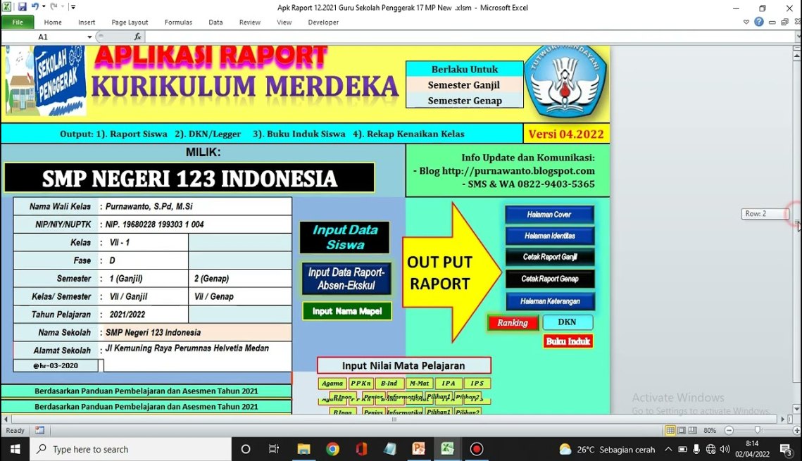 Aplikasi Raport PSP Kurikulum Merdeka SMP-SMA - SekolahMu