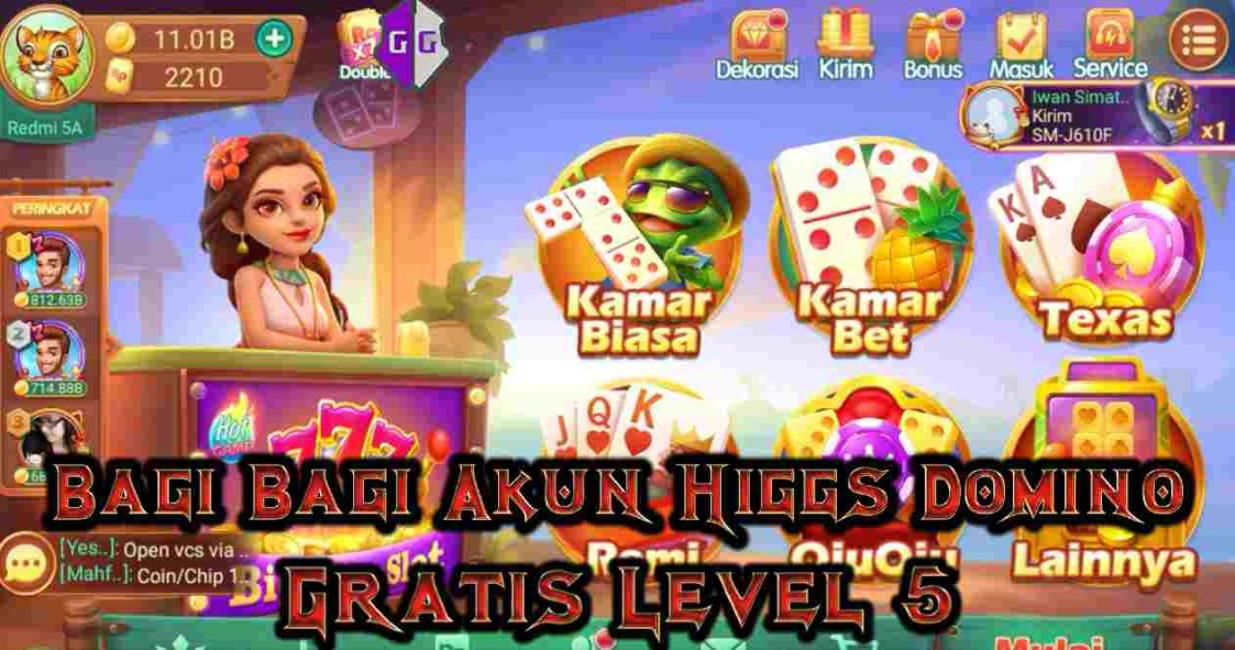 Bagi Bagi Akun Higgs Domino Gratis Level  Fresh Terbaru