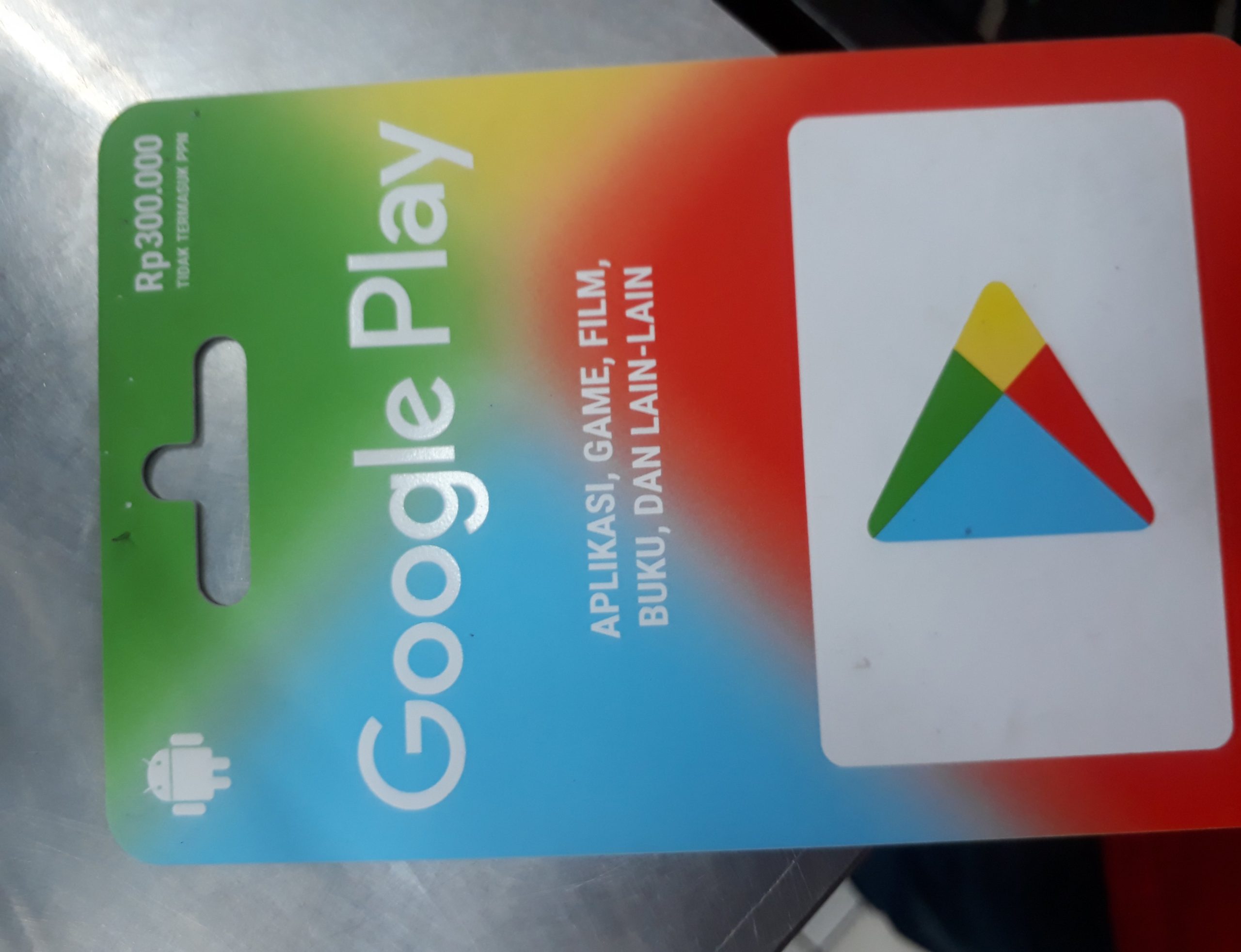 Beli gift card google play senilai k tidak bisa di tukarkan