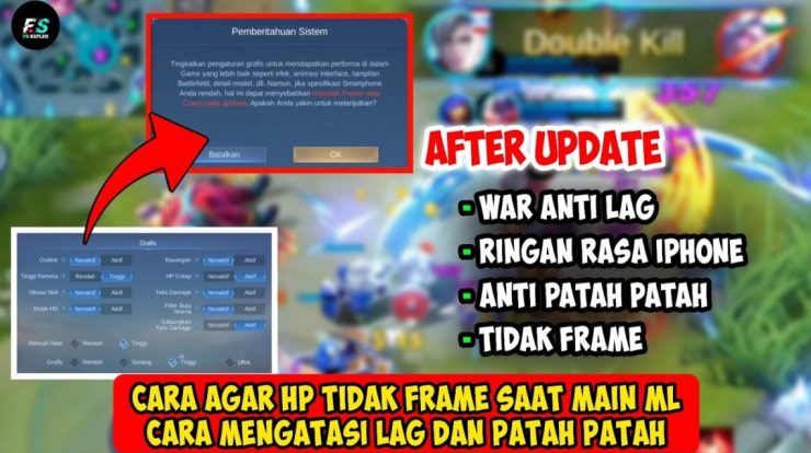 cara agar hp tidak nge frame saat main ml cara mengatasi lag dan patah patah di mobile legends