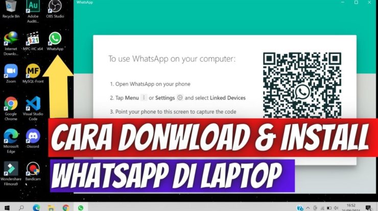cara download dan install aplikasi whatsapp di laptop komputer terbaru