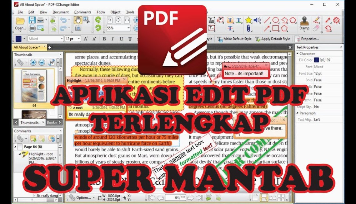 CARA EDIT FILE PDF MENGGUNAKAN APLIKASI PDF EXCHANGE EDITOR - YouTube