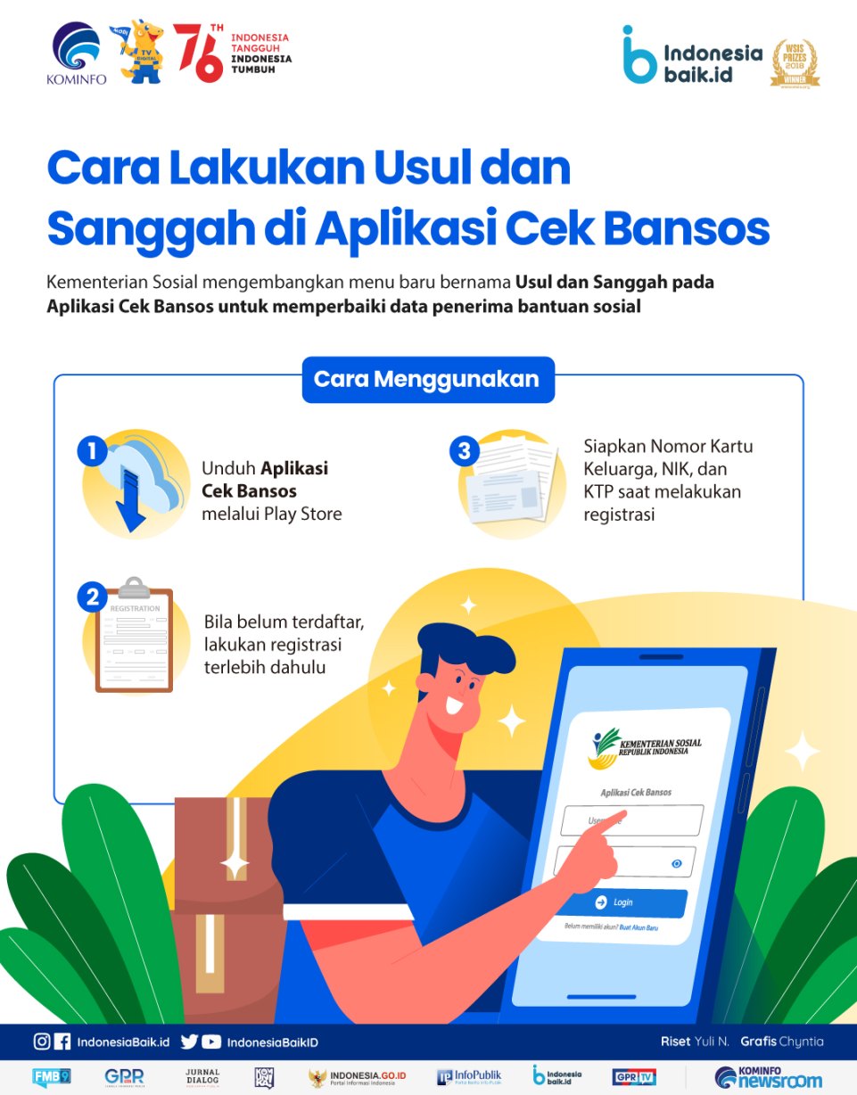 Cara Lakukan Usul dan Sanggah di Aplikasi Cek Bansos  Indonesia Baik