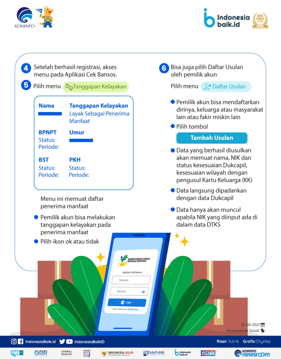 Cara Lakukan Usul dan Sanggah di Aplikasi Cek Bansos Indonesia Baik