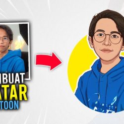 cara membuat avatar kartun pakai foto sendiri di hp android pixellab tutorial