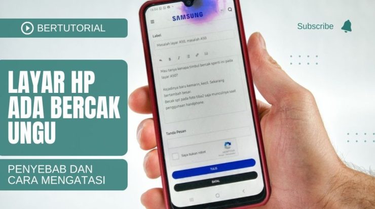 cara memperbaiki bercak ungu pada layar hp samsung youtube