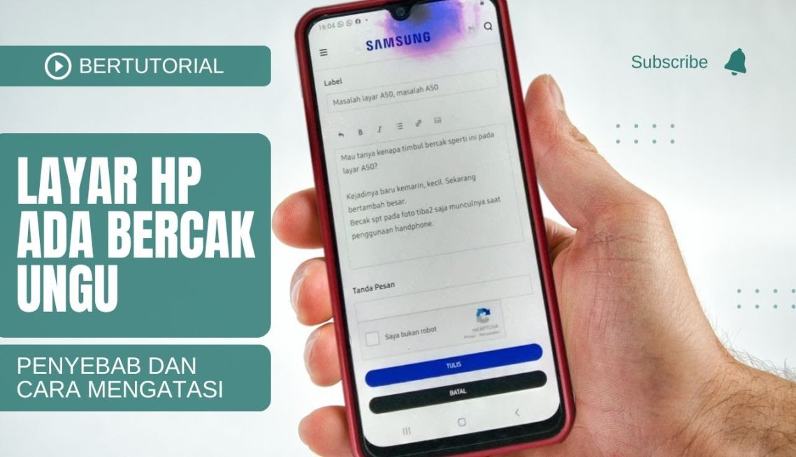 Cara Memperbaiki Bercak Ungu Pada Layar Hp Samsung - YouTube