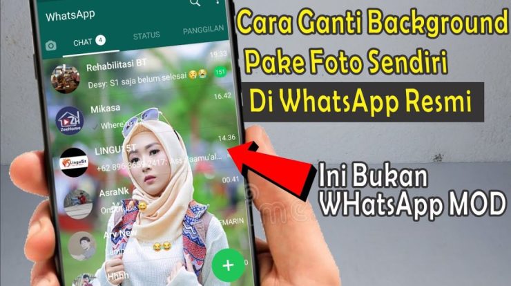 cara terbaru mengganti background di whatsapp resmi pake foto