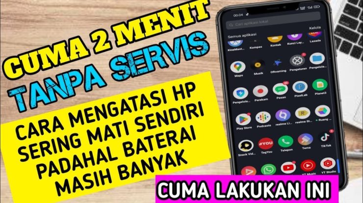 cuma menit cara mengatasi hp sering mati sendiri padahal