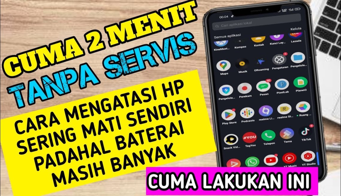 CUMA  MENIT !! cara mengatasi hp sering mati sendiri padahal