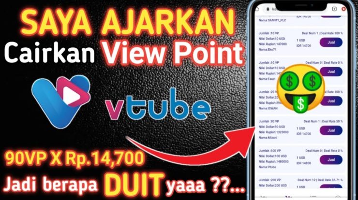 dapat juta hari dari vtube apk penghasil uang aplikasi