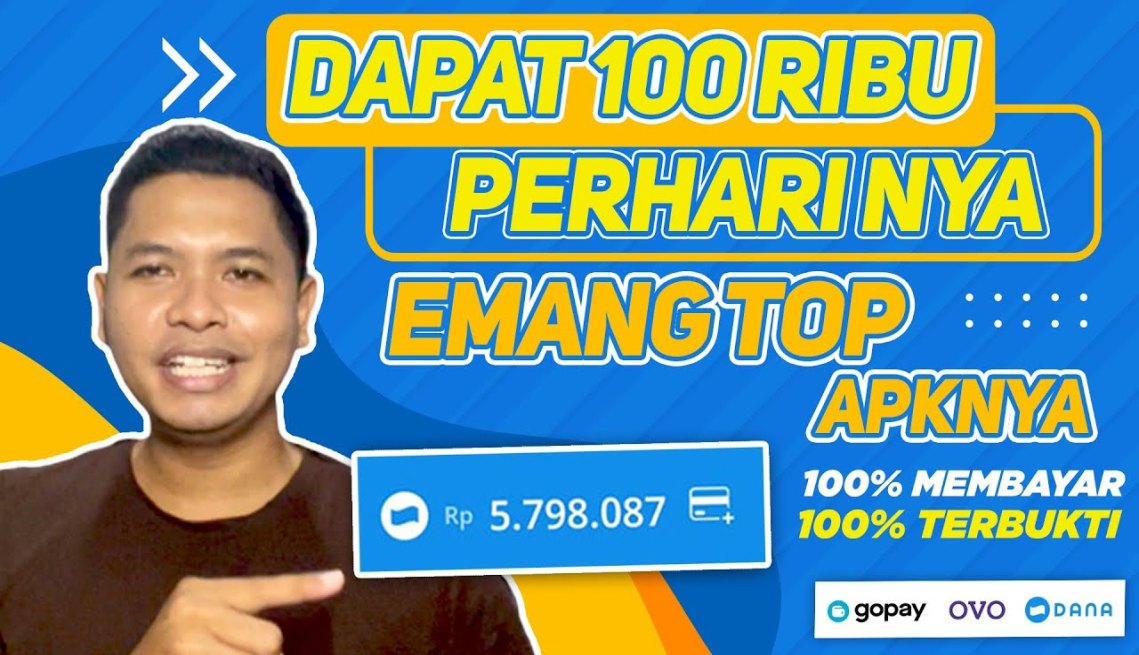 DAPAT UANG Rp  -  RIBU PERHARI  APLIKASI PENGHASIL UANG TERCEPAT    TANPA UNDANG TEMAN !!