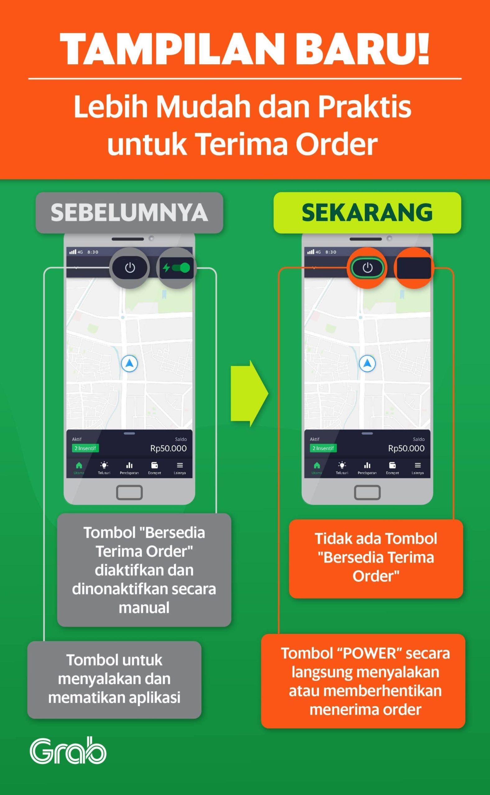 Grab Indonesia - Tampilan Baru Aplikasi GrabDriver Bikin Lebih