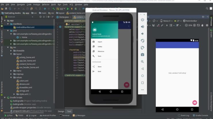 membuat aplikasi android pertama dengan android studio