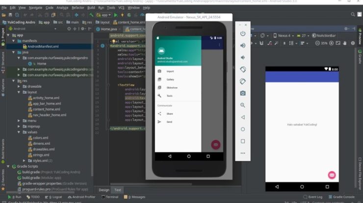 membuat aplikasi android pertama dengan android studio 0