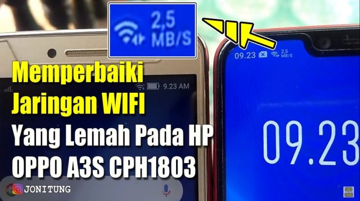 memperbaiki jaringan wifi yang lemah pada hp oppo as cph180