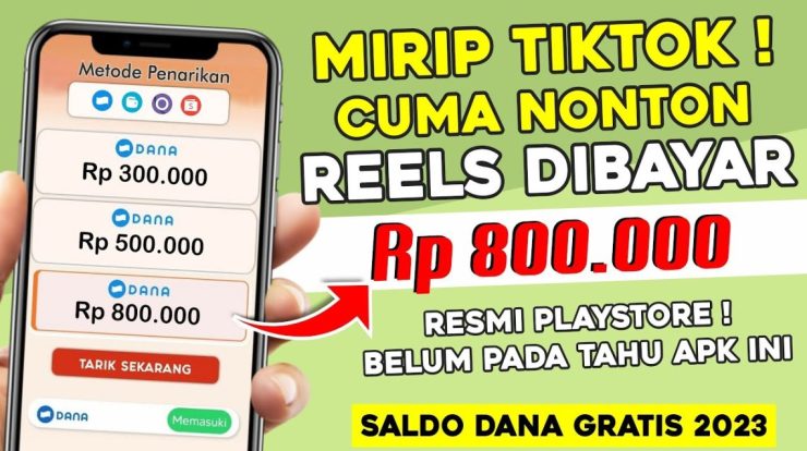 mirip tiktok dan snack video nonton video dibayar saldo dana