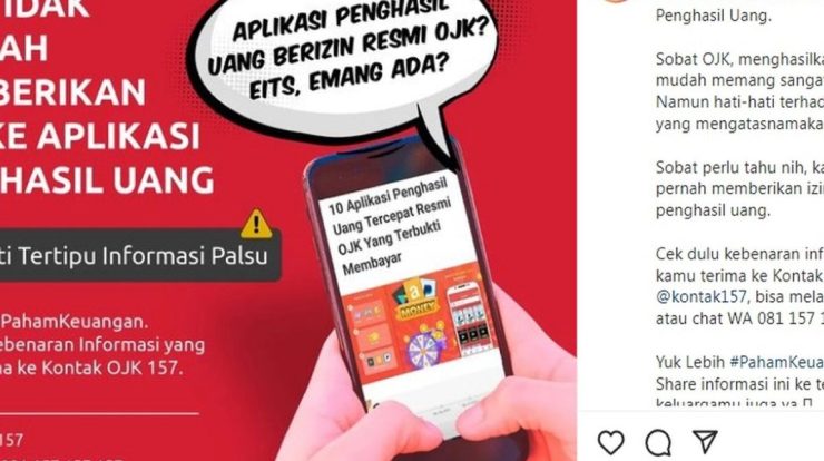 ojk pastikan aplikasi penghasil uang ilegal masyarakat diminta 0